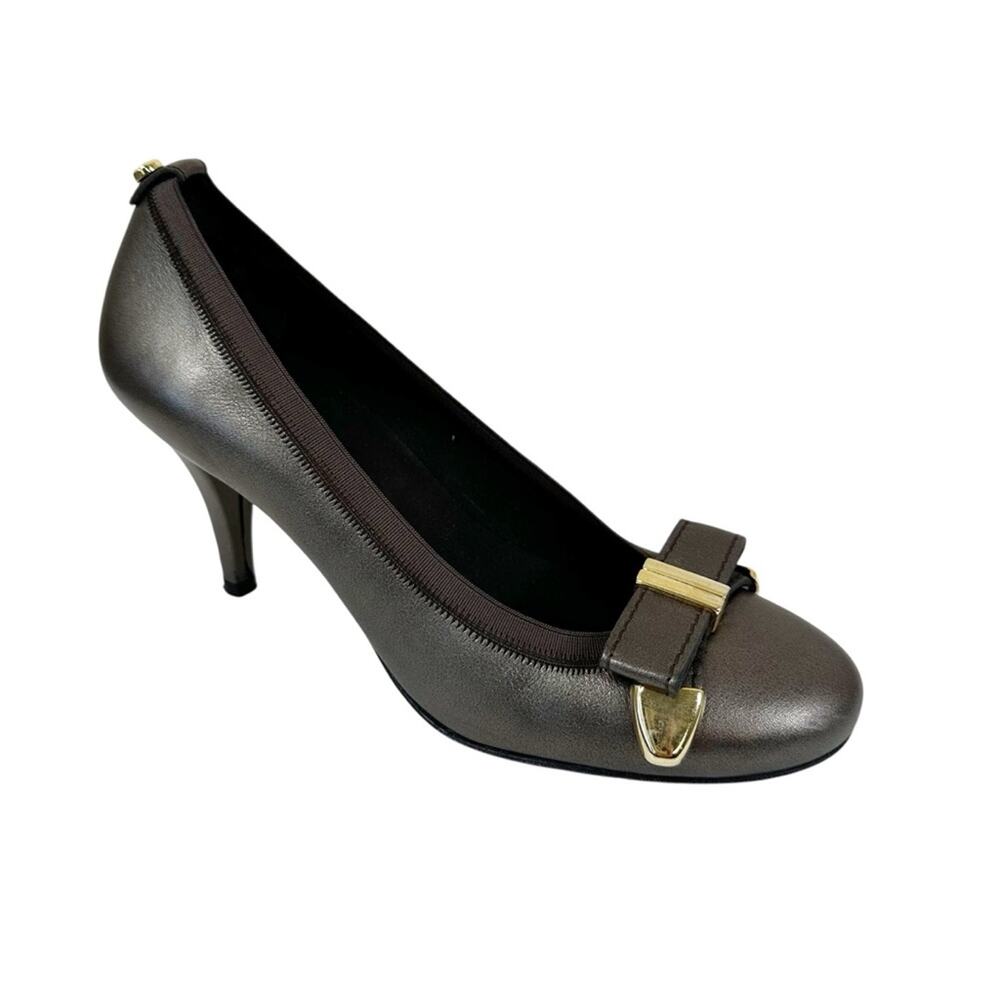 Stuart Weitzman Heels Womens 7 Bwana Pump Sepia Mordore Classic Leather